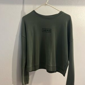 Aeropostale Green Cropped Crewneck